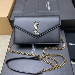 Saint Laurent WOC Small Envelope Chain Bag – Lambskin Leather